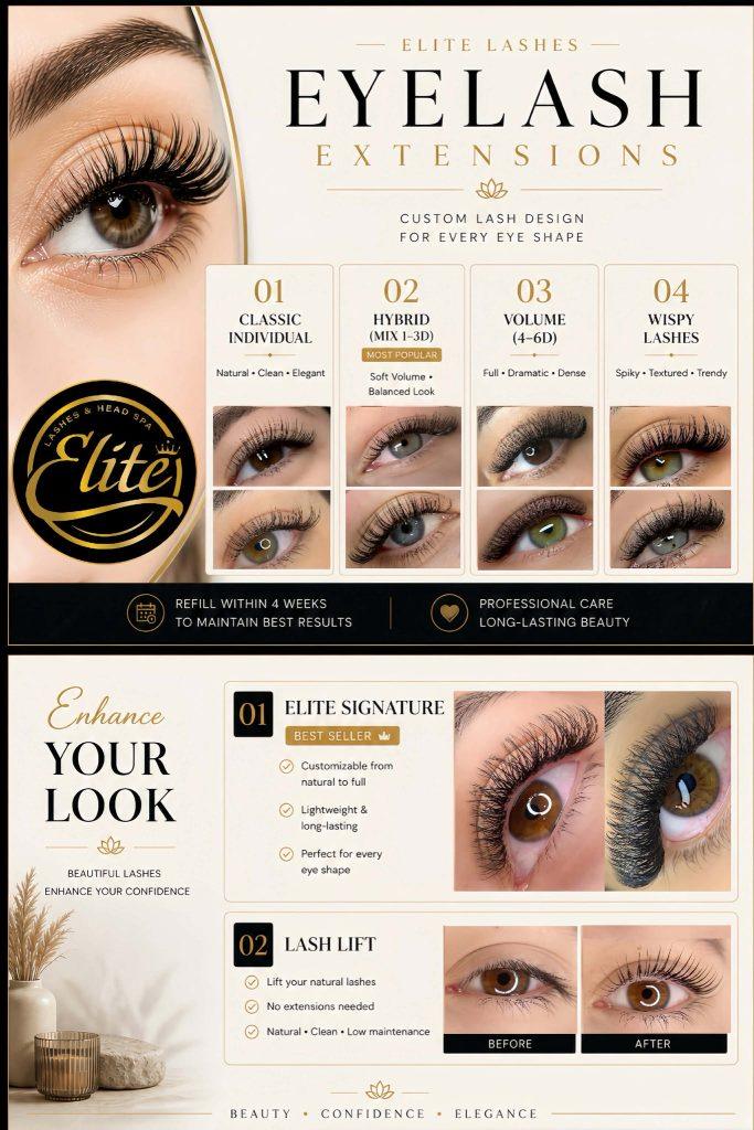 Elite eyelash extension style guide